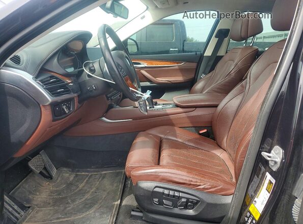 5UXKU2C56G0N81321 2016 BMW X6 Black Вид салону спереду