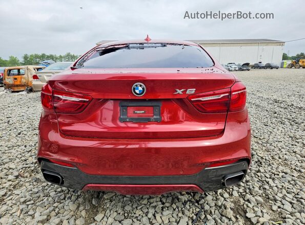 5UXKU2C59G0N79742 2016 BMW X6 Red უკანა ხედი