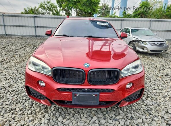 5UXKU2C59G0N79742 2016 BMW X6 Red წინა ხედი