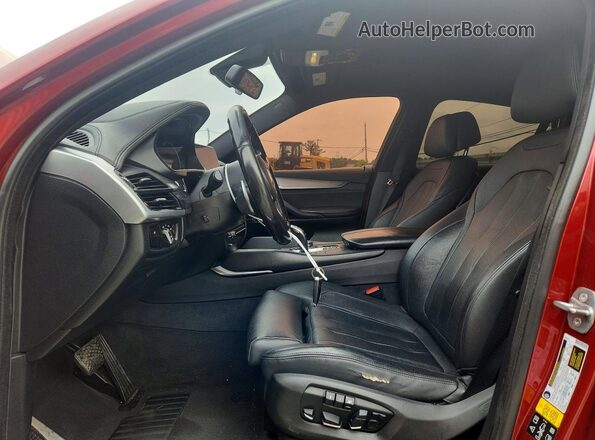 5UXKU2C59G0N79742 2016 BMW X6 Red წინა სალონის ხედი