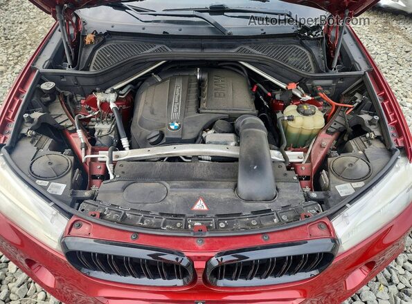 5UXKU2C59G0N79742 2016 BMW X6 Red ძრავის განყოფილების ხედი