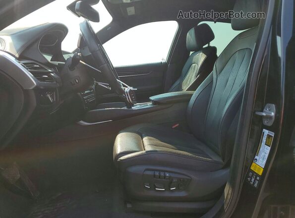 5UXKU6C3XH0W38773 2017 BMW X6 Black Вид салону спереду