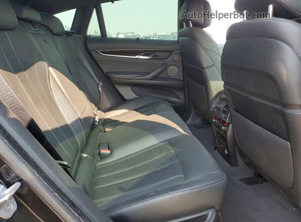 5UXKU6C3XH0W38773 2017 BMW X6 Black Вид задніх сидінь