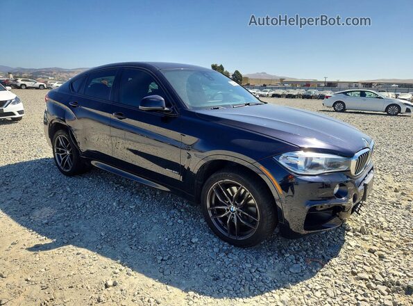 5UXKU6C58G0R33662 2016 BMW X6 Blue Передня права чверть