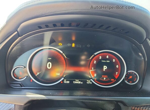 5UXKU6C58G0R33662 2016 BMW X6 Blue Вид щитка приладів