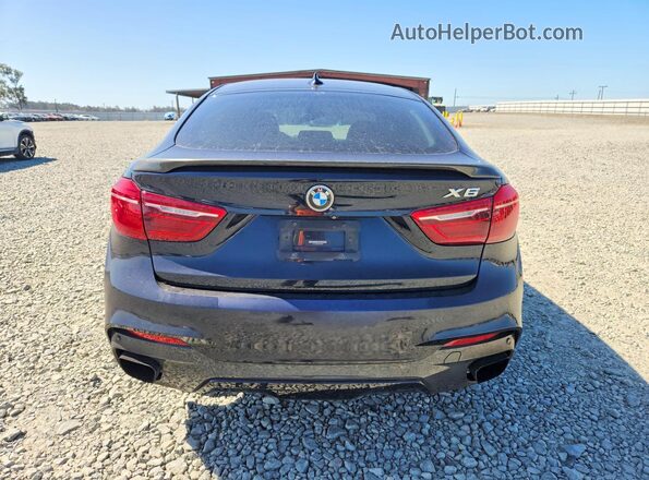 5UXKU6C58G0R33662 2016 BMW X6 Blue Вид ззаду