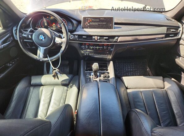 5UXKU6C58G0R33662 2016 BMW X6 Blue Вид панелі приладів