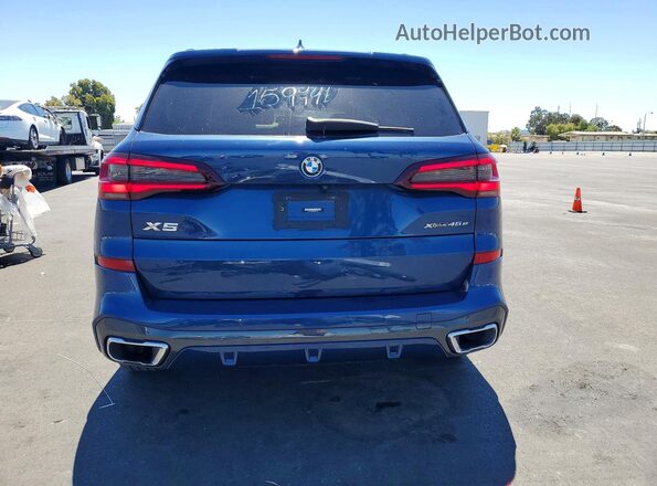 5UXTA6C02N9M41199 2022 BMW X5 Blue Widok z tyłu