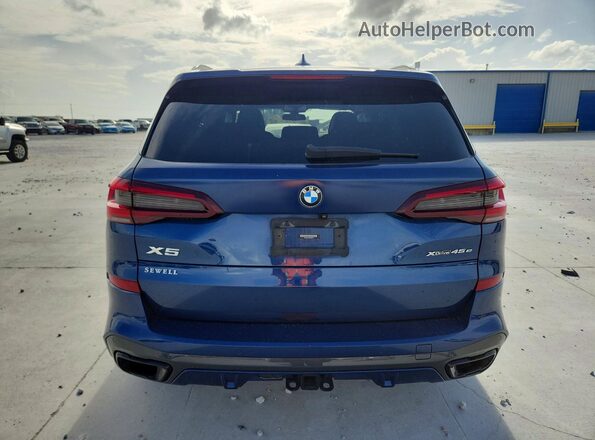 5UXTA6C03M9F96619 2021 BMW X5 Blue უკანა ხედი