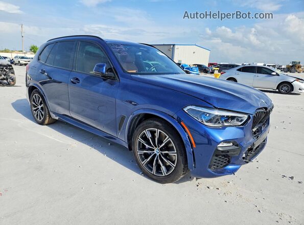 5UXTA6C03M9F96619 2021 BMW X5 Blue წინა მარჯვენა