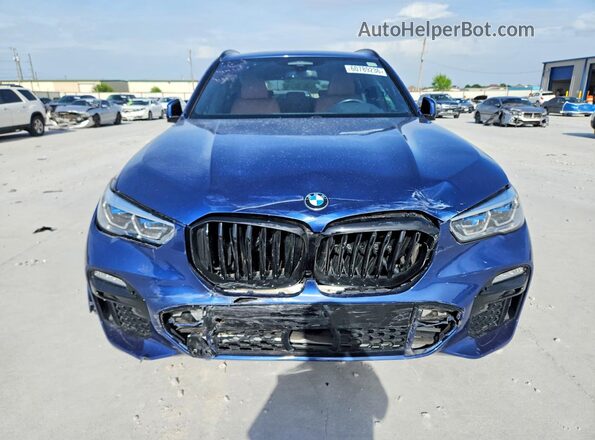 5UXTA6C03M9F96619 2021 BMW X5 Blue წინა ხედი