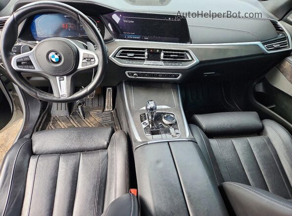 5UXTA6C07M9E75429 2021 BMW X5 White Առջևի վահանակի տեսք