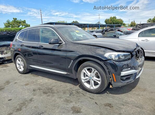 5UXTR7C50KLF23962 2019 BMW X3 Black Передня права чверть