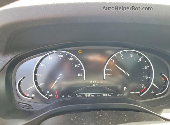 5UXTR7C50KLF23962 2019 BMW X3 Black Вид щитка приладів