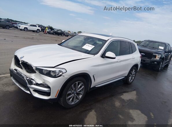 5UXTR7C50KLF25310 2019 BMW X3 White Przód lewy