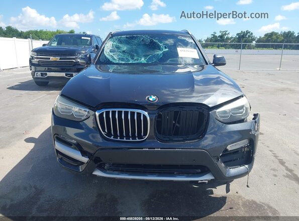 5UXTR7C50KLF30507 2019 BMW X3 Gray Առջևի վահանակի տեսք