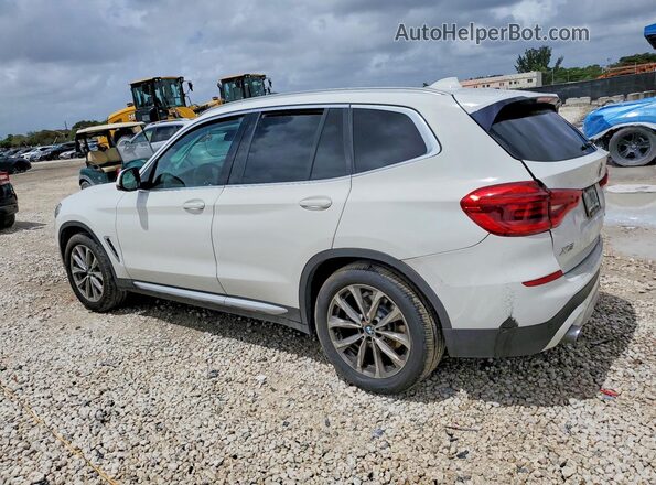 5UXTR7C51KLF26532 2019 BMW X3 White Trasero izquierdo