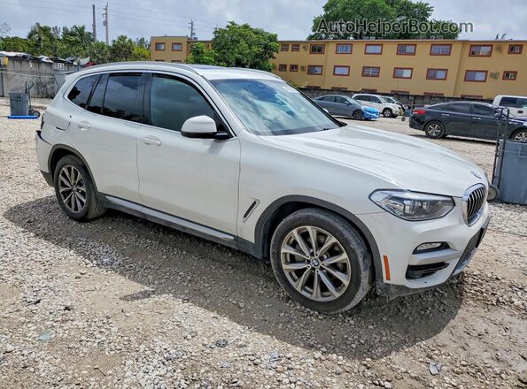 5UXTR7C51KLF26532 2019 BMW X3 White Delantero derecho