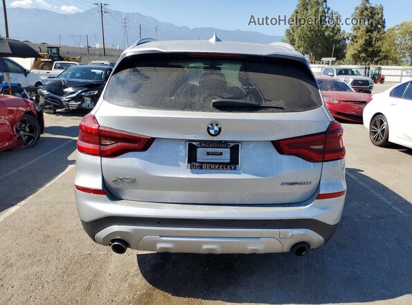 5UXTR7C51KLF31326 2019 BMW X3 Silver Widok z tyłu