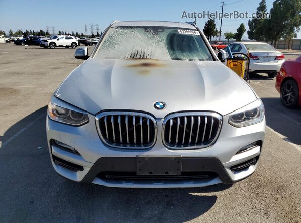 5UXTR7C51KLF31326 2019 BMW X3 Silver Widok z przodu