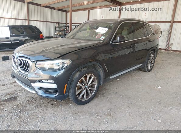 5UXTR7C51KLR45221 2019 BMW X3 Серый Передняя левая четверть