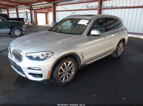 5UXTR7C51KLR51147 2019 BMW X3 Silver წინა მარცხენა ხედი სამი მეოთხედიდან
