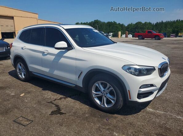 5UXTR7C52KLF28161 2019 BMW X3 White Передня права чверть