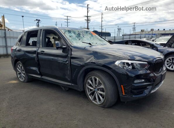 5UXTR7C52KLR45275 2019 BMW X3 Black Delantero derecho