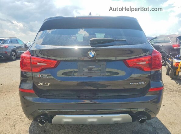 5UXTR7C52KLR53568 2019 BMW X3 Black Հետևի տեսք