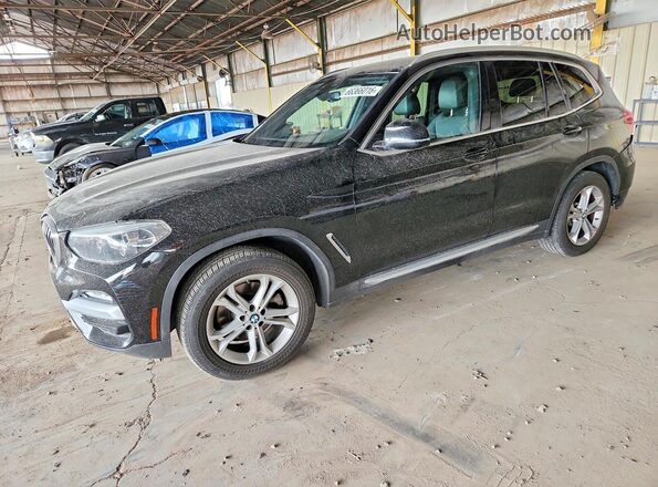 5UXTR7C52KLR53683 2019 BMW X3 Black Հետևի ձախ
