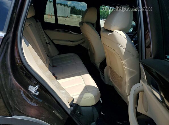 5UXTR7C53KLE94912 2019 BMW X3 Burgundy უკანა სალონის ხედი