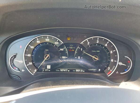 5UXTR7C53KLE94912 2019 BMW X3 Burgundy ხელსაწყოთა პანელის ხედი