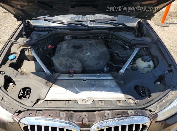 5UXTR7C53KLE94912 2019 BMW X3 Burgundy ძრავის განყოფილების ხედი