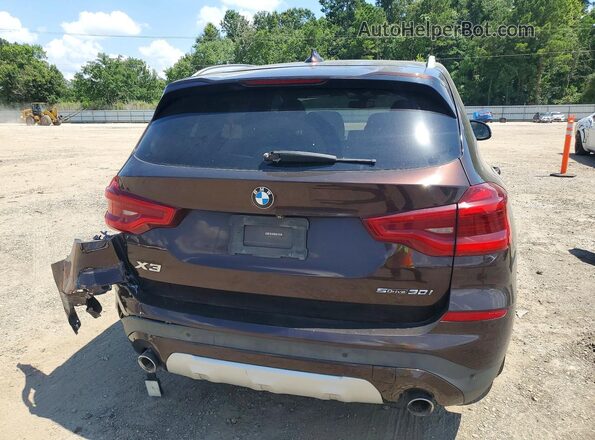 5UXTR7C53KLE94912 2019 BMW X3 Burgundy უკანა ხედი