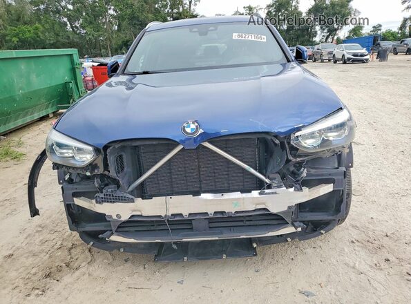 5UXTR7C53KLR50811 2019 BMW X3 Blue Դիմացի տեսք