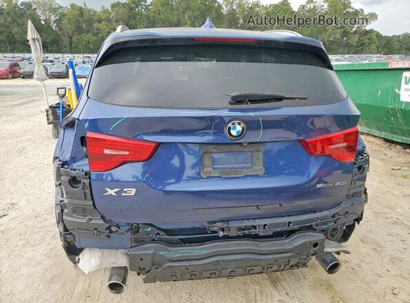 5UXTR7C53KLR50811 2019 BMW X3 Blue Հետևի տեսք