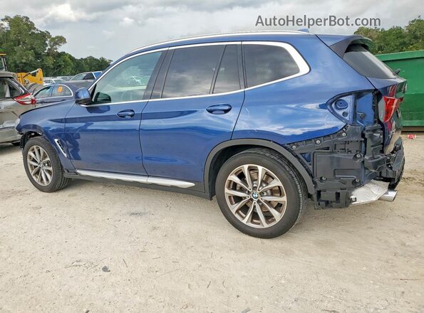 5UXTR7C53KLR50811 2019 BMW X3 Blue Հետևի ձախ