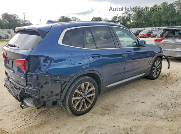 5UXTR7C53KLR50811 2019 BMW X3 Blue Հետևի աջ