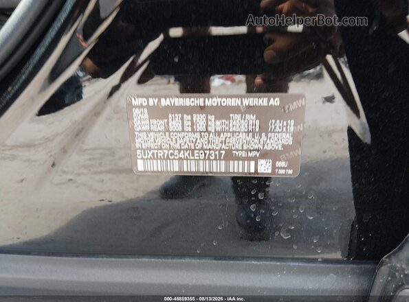 5UXTR7C54KLE97317 2019 BMW X3 Черный Вид подкапотного пространства
