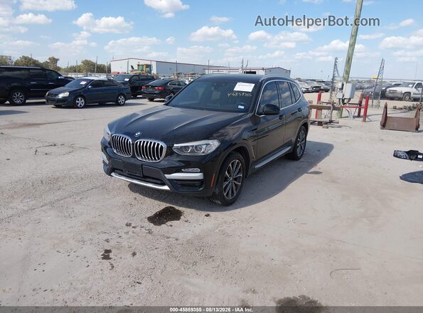 5UXTR7C54KLE97317 2019 BMW X3 Черный Передняя левая четверть