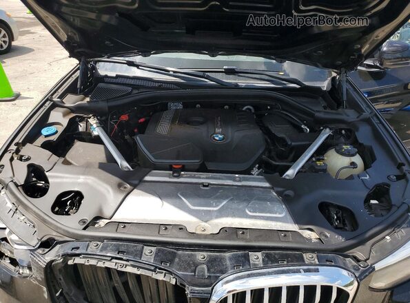 5UXTR7C54KLE97320 2019 BMW X3 Black ძრავის განყოფილების ხედი