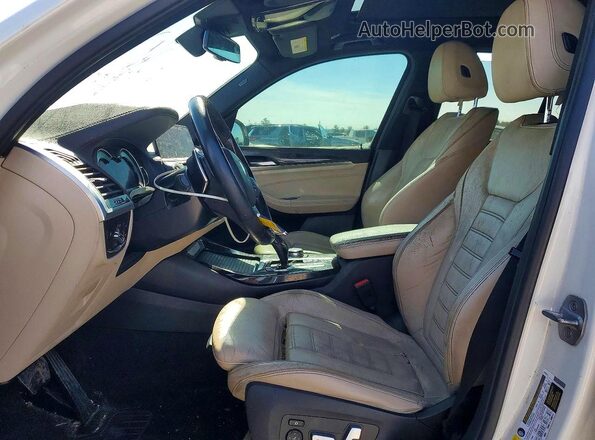 5UXTR7C54KLF29098 2019 BMW X3 White Widok wnętrza z przodu