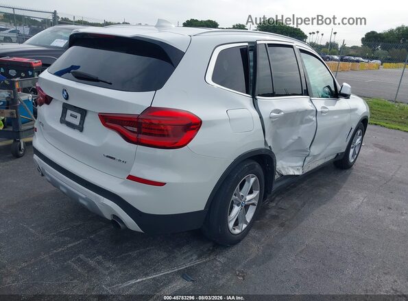 5UXTR7C54KLR50543 2019 BMW X3 White Trasero derecho
