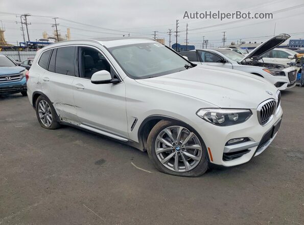 5UXTR7C55KLE96371 2019 BMW X3 White Front right