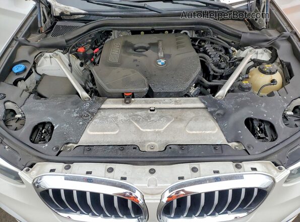 5UXTR7C55KLE96371 2019 BMW X3 White Engine compartment view