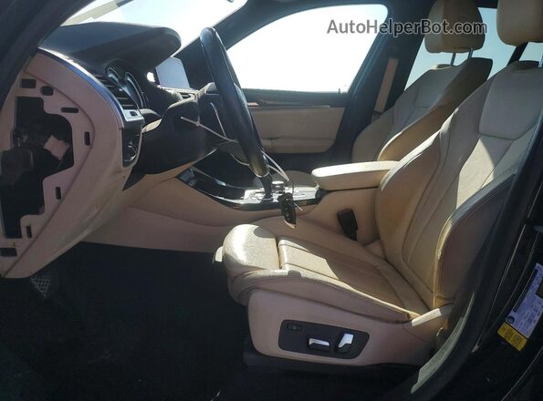 5UXTR7C55KLF28395 2019 BMW X3 Black Widok wnętrza z przodu