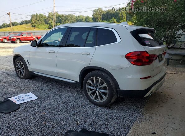 5UXTR7C56KLR48650 2019 BMW X3 White Trasero izquierdo