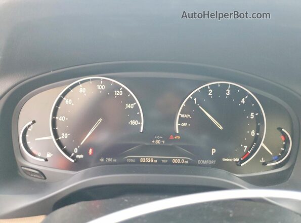 5UXTR7C56KLR48650 2019 BMW X3 White Vista del cuadro de instrumentos