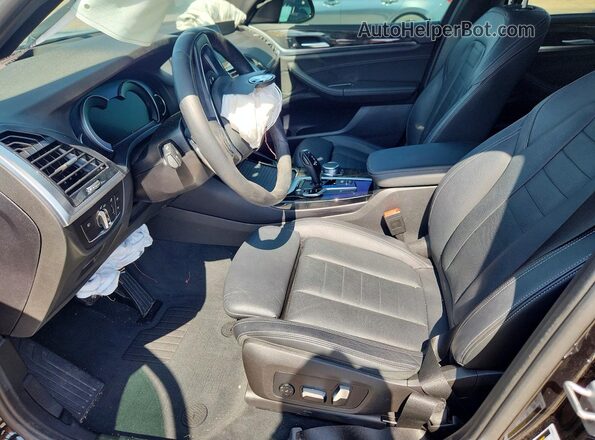 5UXTR7C58KLF32649 2019 BMW X3 Black წინა სალონის ხედი