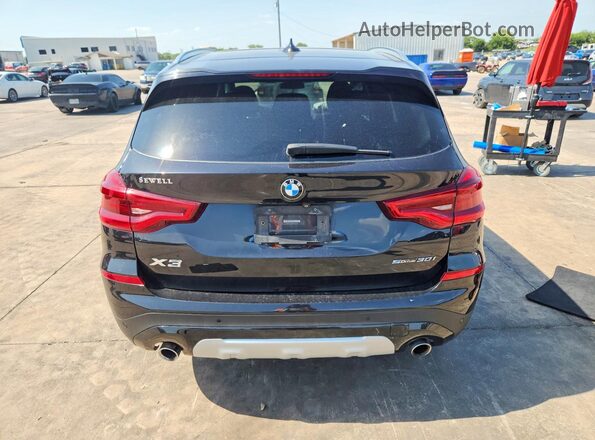 5UXTR7C58KLF32649 2019 BMW X3 Black უკანა ხედი